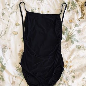 Boohoo Black Backless Bodysuit